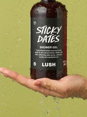 Lush Sticky Dates Shower Gel - Black & Brown Bottle